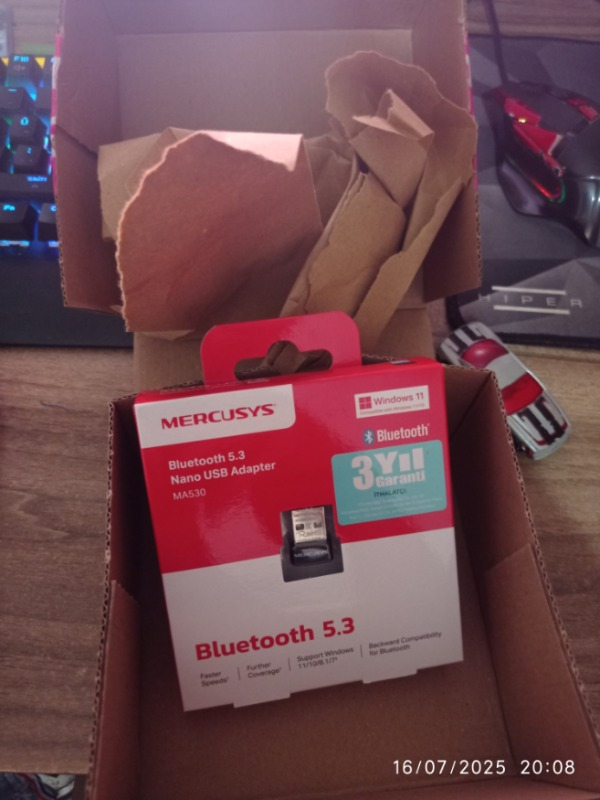 Mercusys MA530 | Bluetooth 5.3 Nano USB Adaptör | Kompakt Tasarım | Tak‑Çalıştır | Windows 7//8.1/10/11