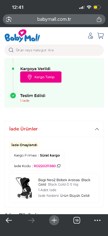 Bagi Neo 2 Bebek Arabası Black Gold