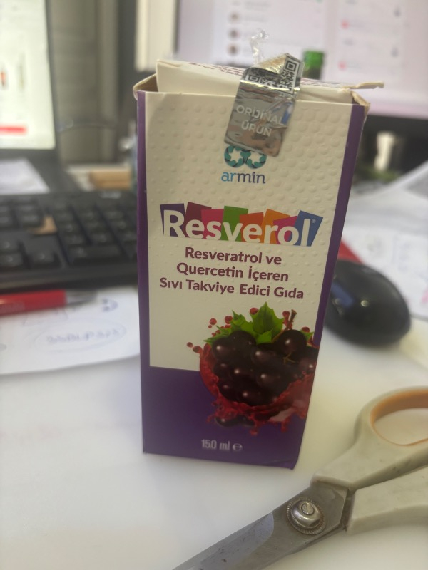 Armin Resverol Resveratrol ve Quercetin İçeren Sıvı Takviye Edici Gıda 150 ml