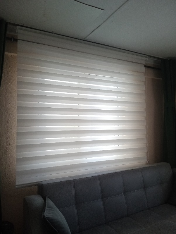 Asyhome Beyaz Bambu Zebra Perde