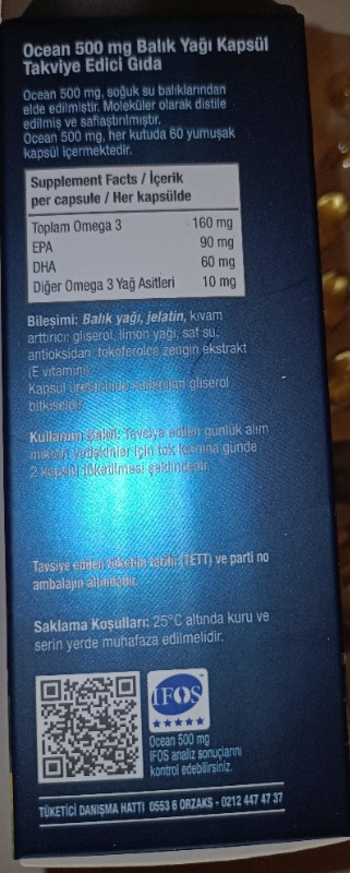 Orzax Ocean Plus 500 Mg Balık Yağı 60 Kapsül - Limon Aromalı