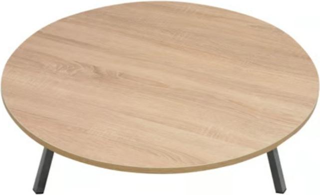 Alesta Life 90 Cm Çap - Ahşap Renk Katlanabilir Yer Sofrası Hamur Açma Tahtası Oyun Masası - 21 Cm Yükseklik