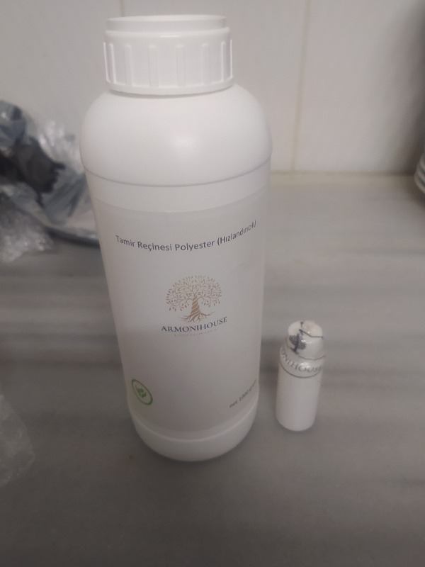 Fiber Elyaf Kompozit Fiber Elyaf Polyester Reçine 1kg. (Sertleştiricili)+Mek 10 Gr.