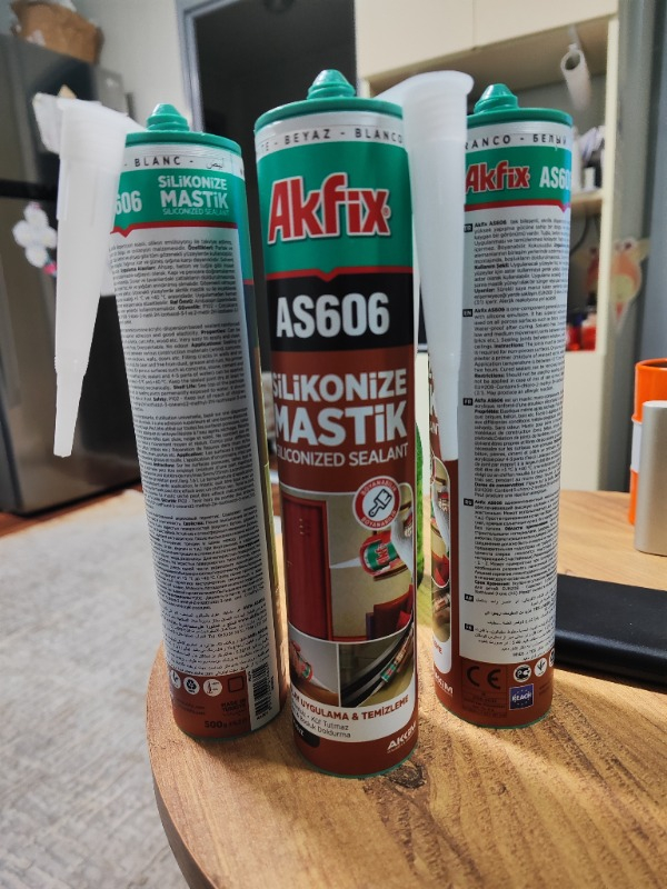 Akfix AS606 Silikonize Mastik - 7 Farklı Renk