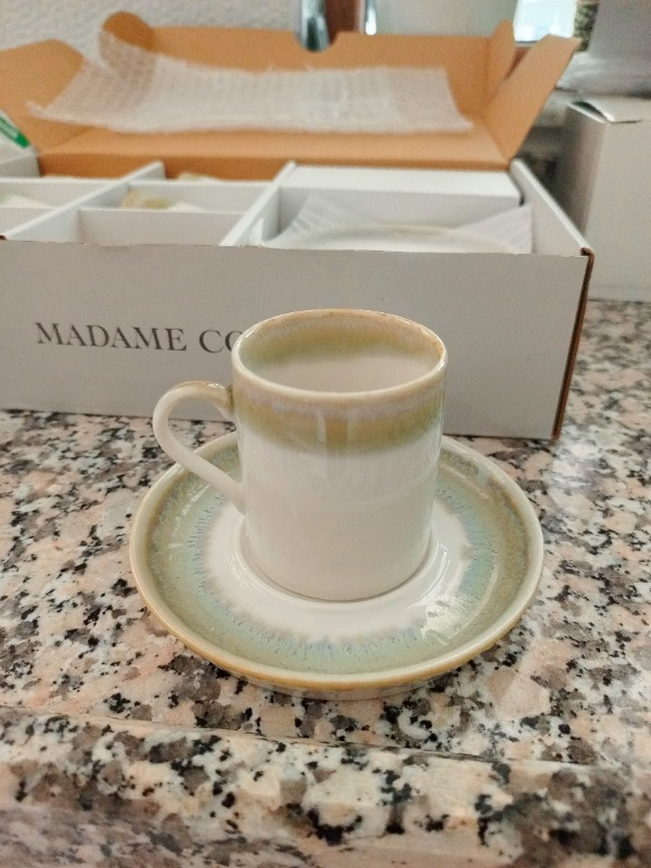Madame Coco Ramona 6 Kişilik Kahve Fincan Seti - Krem/toprak