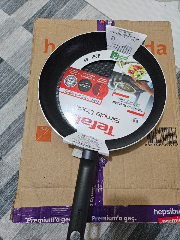 Tefal B55606 Titanyum 1X SimpleCook Tava 28 cm - 2100118537