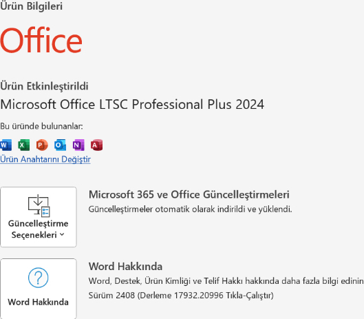 Microsoft Office 2024 Pro Plus Dijital Lisans Anahtarı - 2025 Key ve Ürün Anahtarı