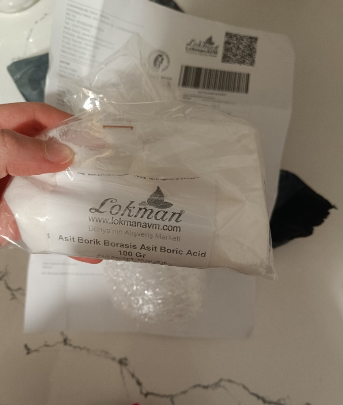 LokmanAVM Asit Borik Borasis Asit Boric Acid 100 gr Paket