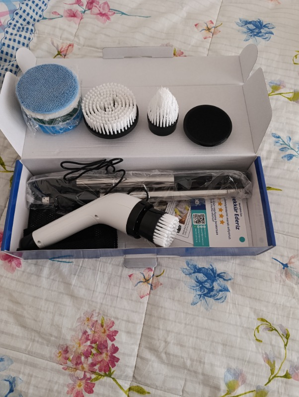 Prohane Şarjlı Ve Elektrikli Temizlik Fırçası | 7 Başlık Dahil | Mutfak, Banyo, Halı Ve Diğer Yüzeyler Için