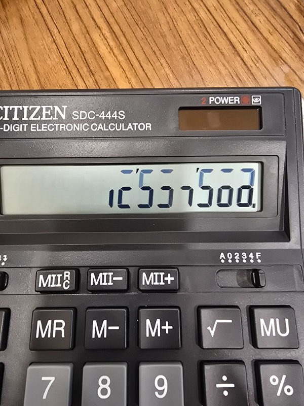 Citizen Sdc-444S Büyük Hesap Makinesi
