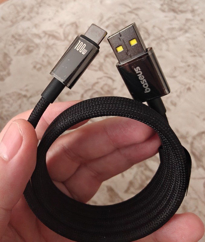 Baseus Tungsten Gold Şarj Kablosu 100W 1m USB Type-C