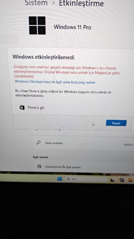 Microsoft Windows 11 Pro Retail Ömür Boyu Elektronik Lisans - 2025 Key ve Ürün Anahtarı