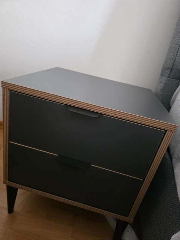 Sarmobi Arden 2 Çekmeceli Komodin Modern Tasarım Suntalam Malzemeden Üretim 45x52x40 cm