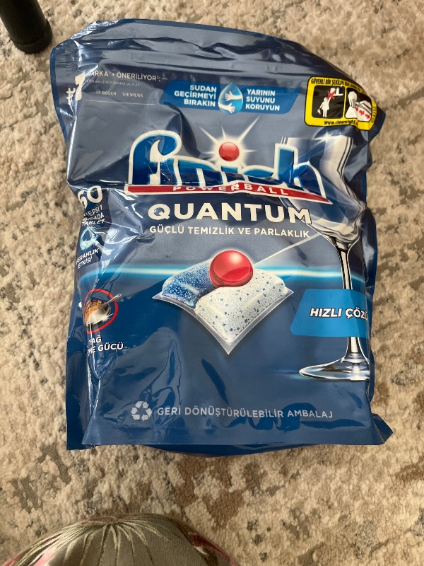 Finish Quantum 60 Kapsül Bulaşık Makinesi Deterjanı Tableti