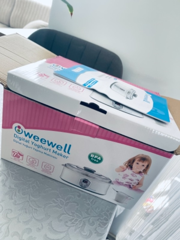 Weewell WYM400 Dijital Yoğurt Yapma Makinesi - 7 Cam Kap - LED Ekran