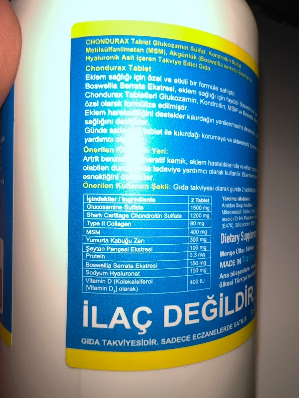 Condurax Trıple Actıon Glucosamine Msm & Shark Cartılage 90 Tablet