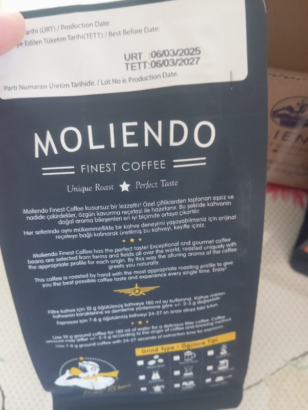 Moliendo Amalfi Espresso Blend Kahve (Çekirdek Kahve) 250 g