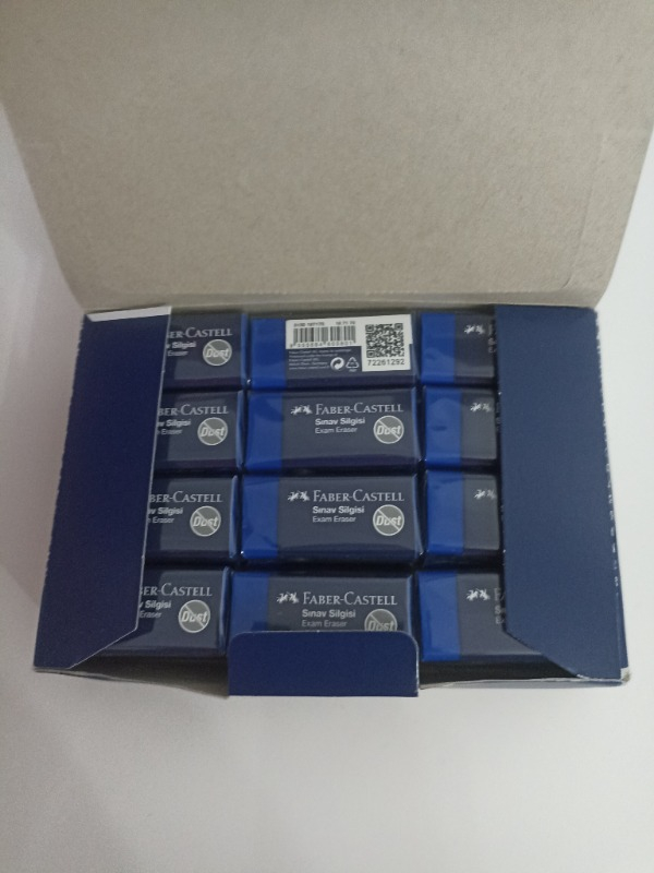 Faber-Castell Sınav Silgisi Dust-Free Mavi  24’lü Paket