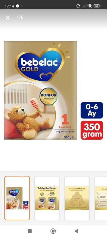 Bebelac Gold Konfor 3 Çocuk Devam Sütü 1 Yaş+ 350 Gr