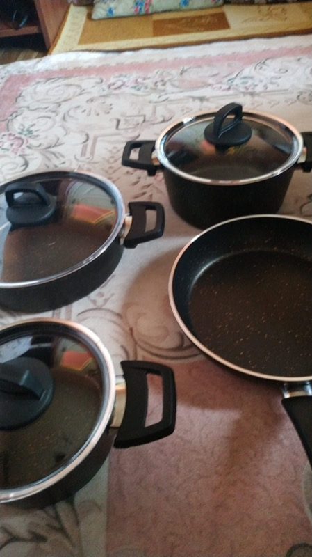 Karaca Biogranit Blackgold 7 Parça Tencere Seti