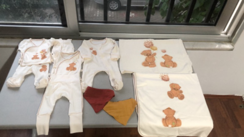 Tiny Lamb Tinylamb Fluffy Bear Organik Pamuk Penye Yeni Doğan Seti - 10 Parça