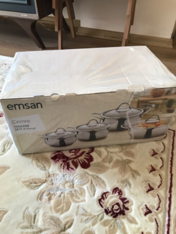 Emsan Cemre İndüksiyon Tabanlı 8 Parça Çelik Tencere Seti