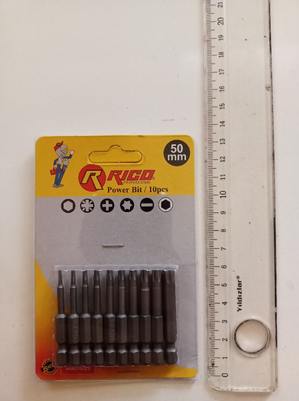 Rico 10 Parça Torx Bits Uç Seti 50mm