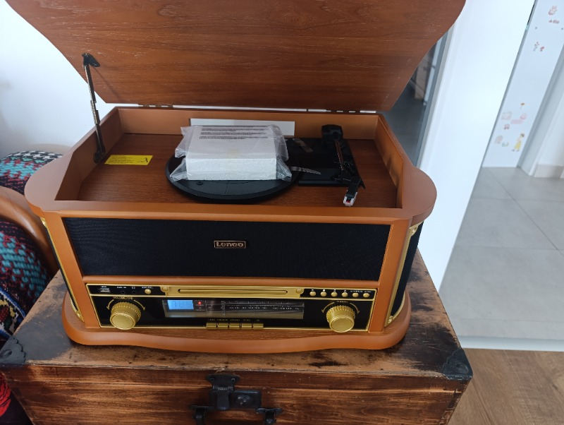 Lenco TCD-2551WD - Ahşap Retro Bluetooth Pikap