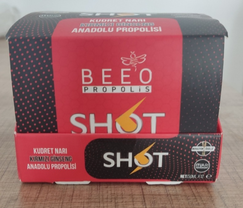 BEE'O Kudret Narı Ginseng Propolis 12'li Shot 12x50 ml