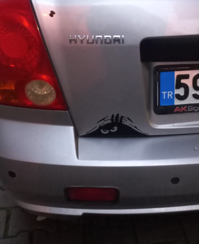 Quart Bagajdan Bakan Adam Oto Sticker, Araba Sticker