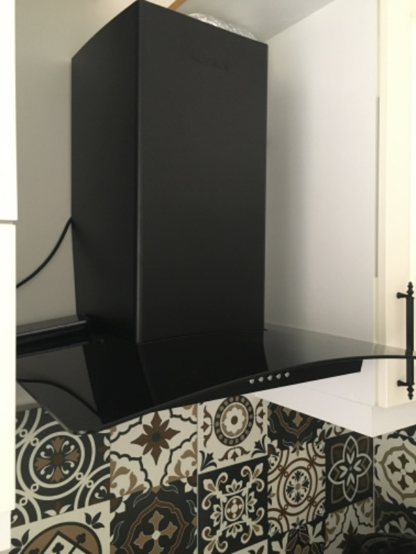 Alveus İber Siyah 60 Davlumbaz