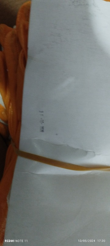 Beybi Eldiven - Pamuk Nitril (KN2)(10 Beden, 12 Çift Paket, Sarı Beyaz)