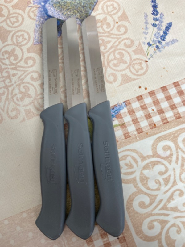 Solingen  Micro Tırtıklı Sebze Doğrama Bıçağı Gri 3'lü