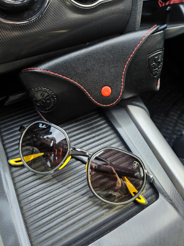 RAY-BAN FERRARI  3703M F03011 51  Erkek GÜMÜŞ Yuvarlak Çerçeve Güneş Gözlüğü