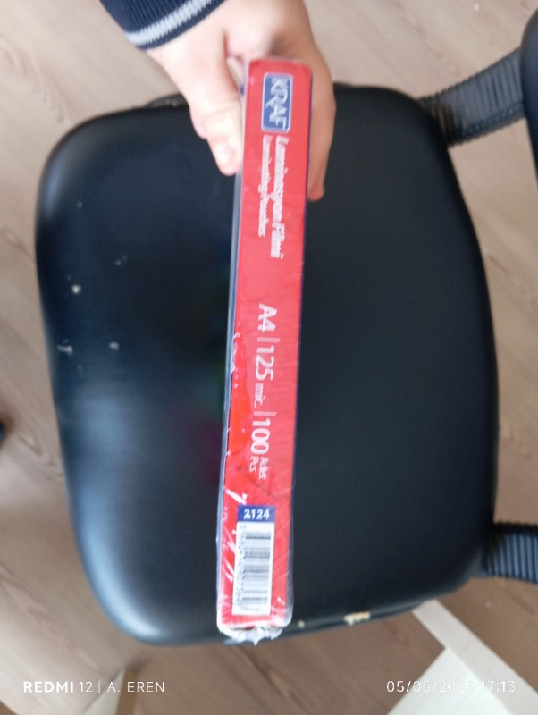 Kraf Laminasyon Filmi Parlak A4 125Mic 100'lü 2124