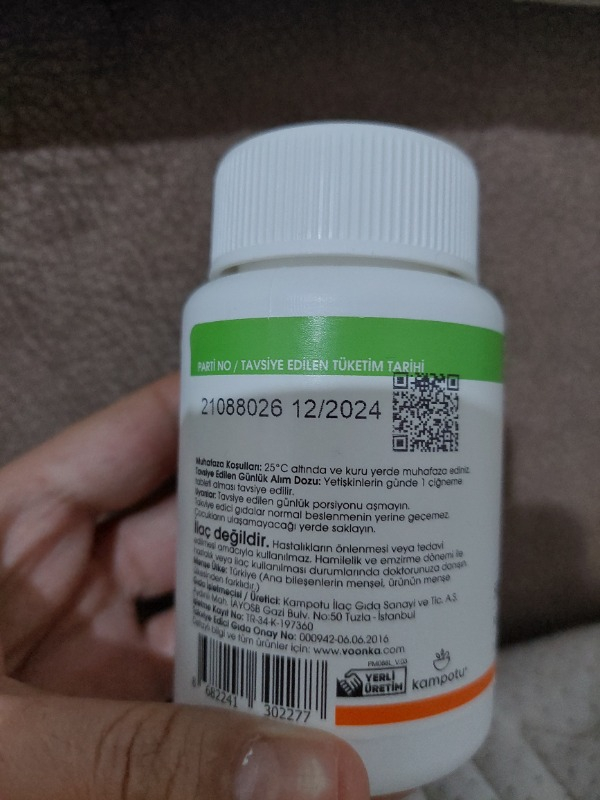 Voonka Vitamin C 500 mg 62 Çiğneme Tableti