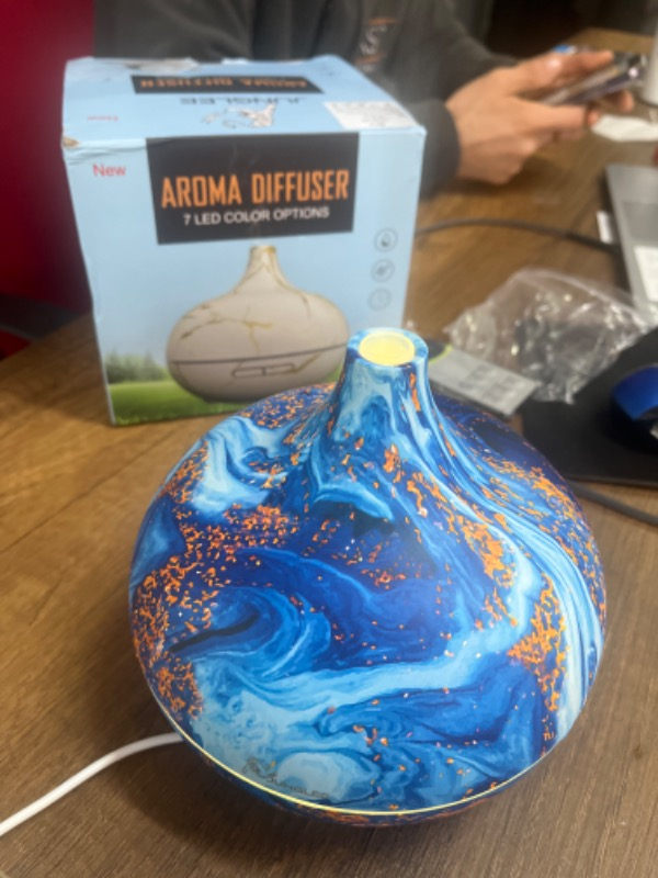 Hava Nemlendirici 7 LED Işıklı Aromatik Oda Kokusu 550 ml Difüzörü Buhar Nemlendırıcı