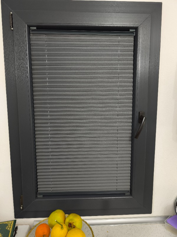 Plised Home Katlanabilir Cam Balkon Plise Perde Antrasit