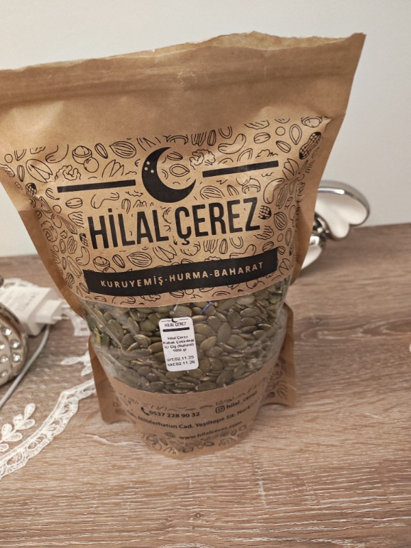 Hilal Çerez Kabak Çekirdeği İçi Çiğ (Naturel) 1000 gr