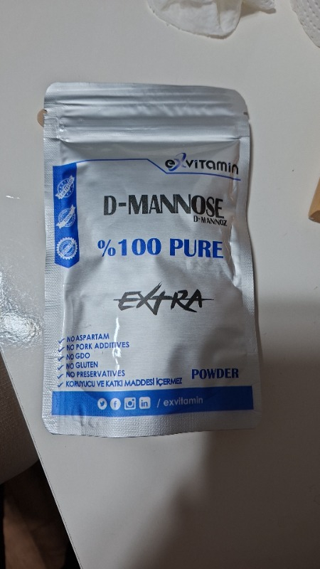 Exvitamin D Mannoz D Mannose Toz Pure 50 gr Exvitamin