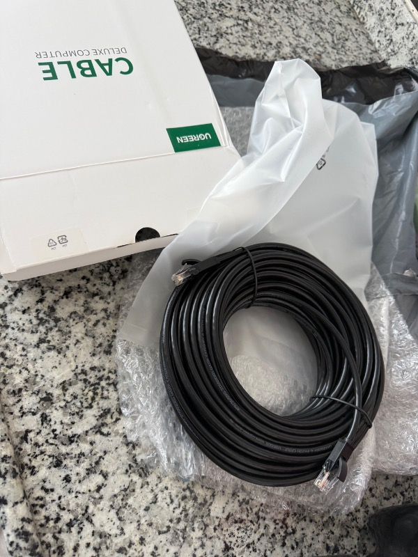 Ugreen Cat6 Ethernet Kablosu 25 Metre, Siyah, 20167