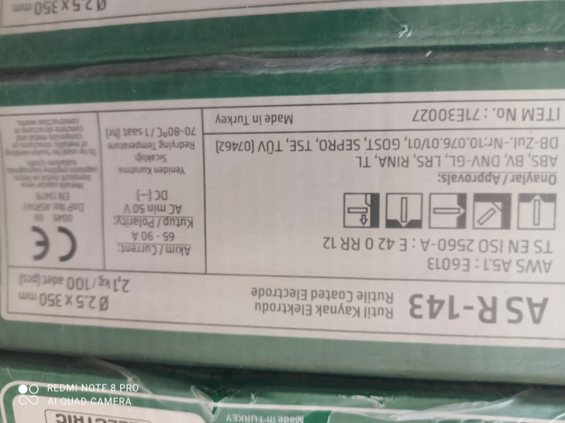 Askaynak 2.50MM Elektrod (100'LÜ Paket)
