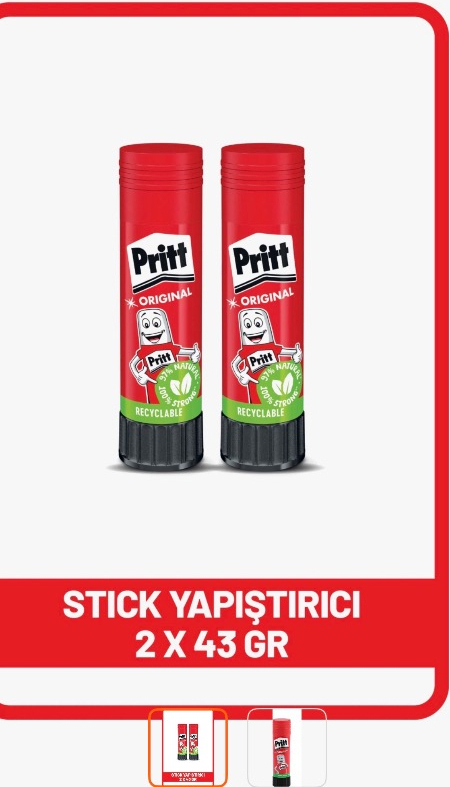 Pritt Stick Yapıştırıcı 43 gr - 2 Adet