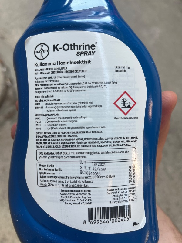 Bayer K-Othrine Al Böcek Ilacı 1 lt
