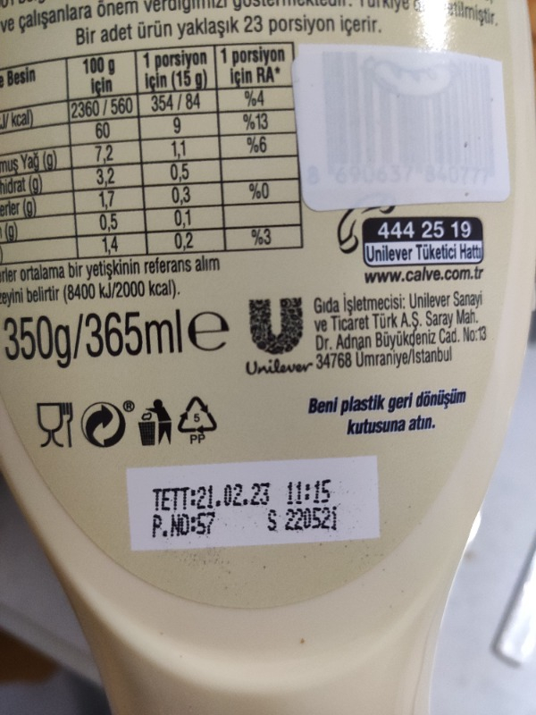 Calve Sos Ketçap + Mayonez 2'Li Set 750 gr