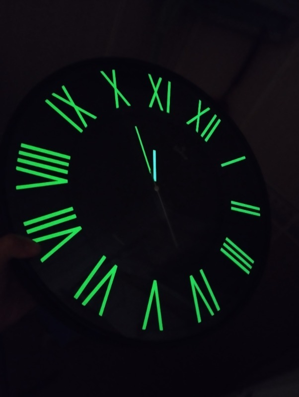 Galaxy  Exculusive Siyah Fosforlu Duvar Saati 41  cm