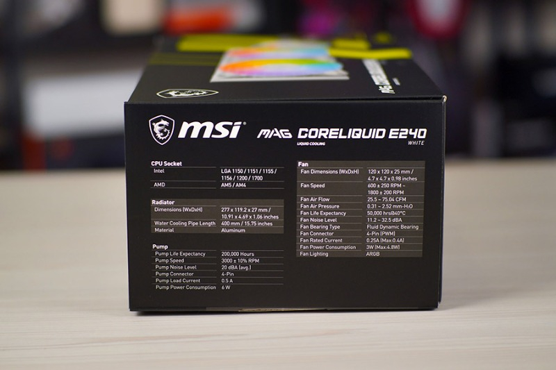 MSI MAG CORELIQUID E240 240 MM ARGB BLOCK SIVI ISLEMCI SOGUTUCUSU