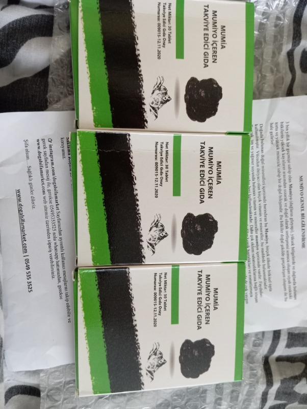 Mumiyo (Shilajit) Saf 30'lu Tablet 3'lü Set
