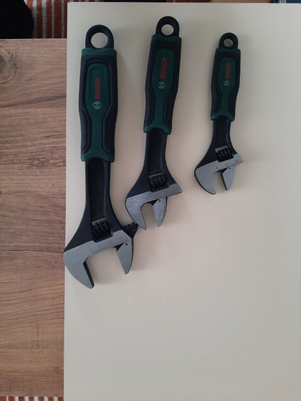 Bosch 3 Parça Ingiliz Anahtarı Seti 6" - 8" - 10"