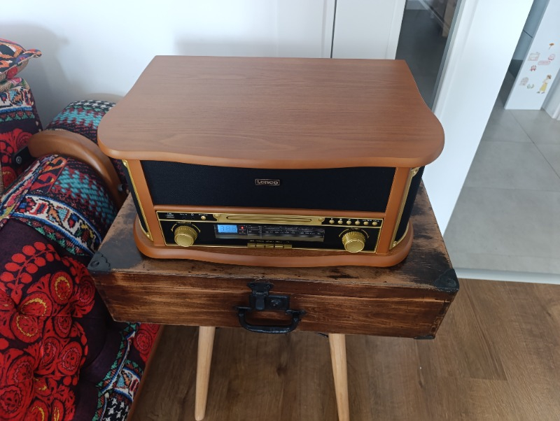 Lenco TCD-2551WD - Ahşap Retro Bluetooth Pikap